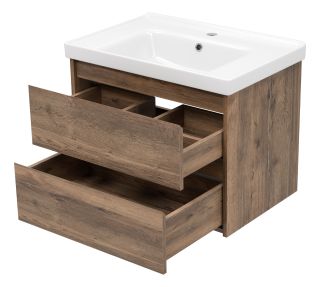 Подвесная тумба под раковину Brevita Dallas DAL-01070-074П 70см дуб Галифакс олово